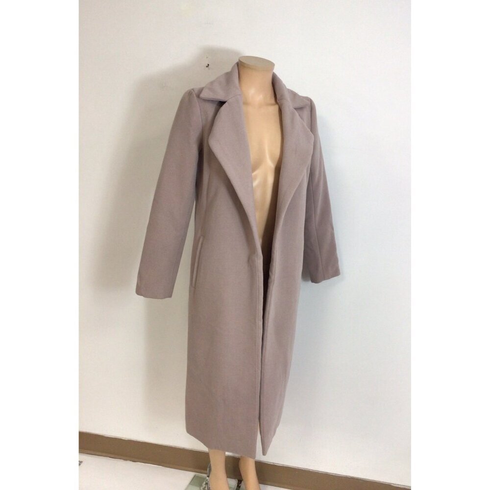 Misguided Mauve Long Coat Jacket Womens 2